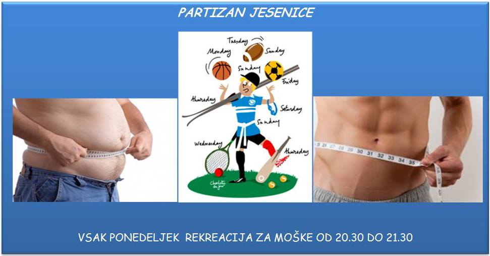 Rekreacija moški - Partizan Jesenice